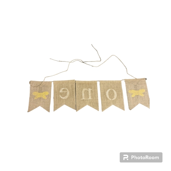 Burlap First Birthday Party Banner. Bumble Bee Theme. NWOT. - Picture 5 of 10